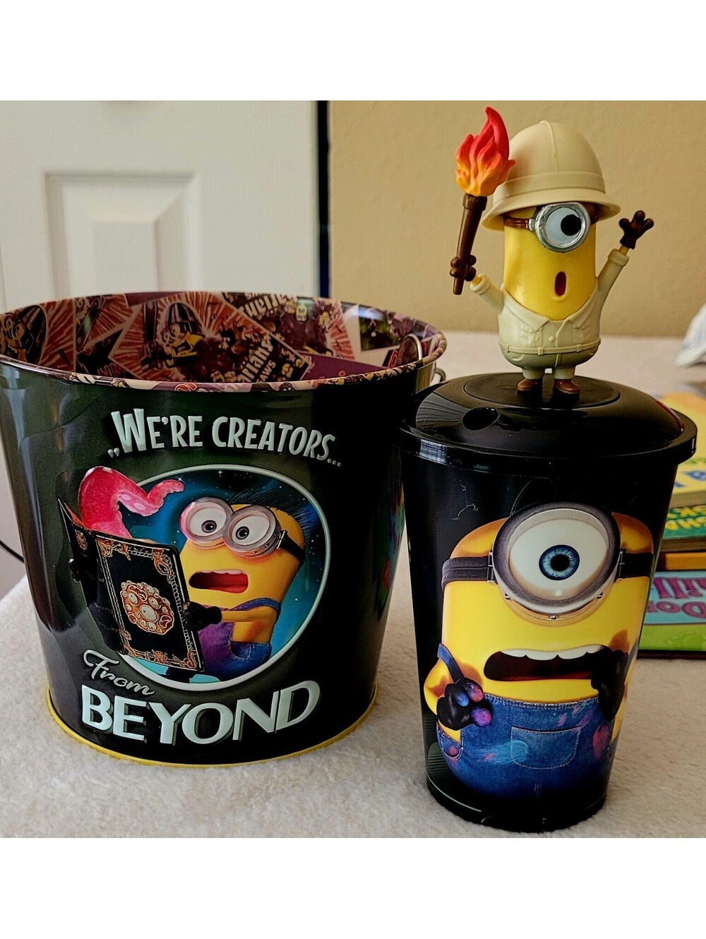Illuminations Minions & Monsters 2026 Bundle Tin Bucket /Cup w Minion Topper NEW